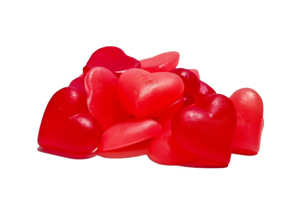Hulme vegan red-pink heart jelly