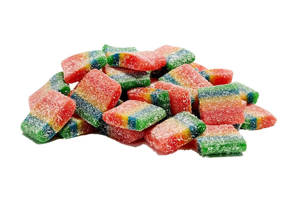 Vegan Sugared Sour Rainbow Bite Jelly